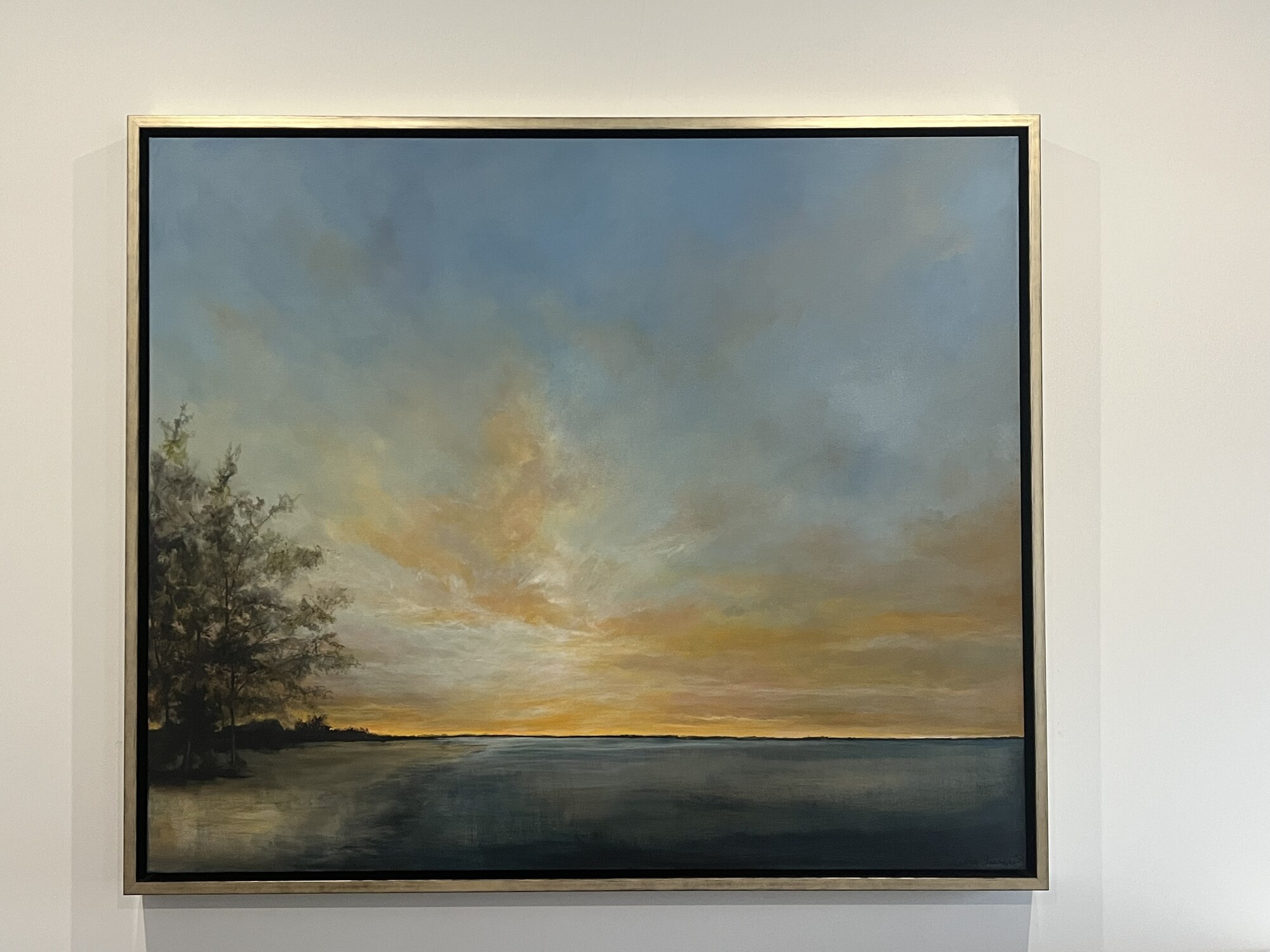 Cemetery Beach, commissioned from Debra Ferrari, based on a sunset photograph taken at Cemetery Beach, Grand Cayman