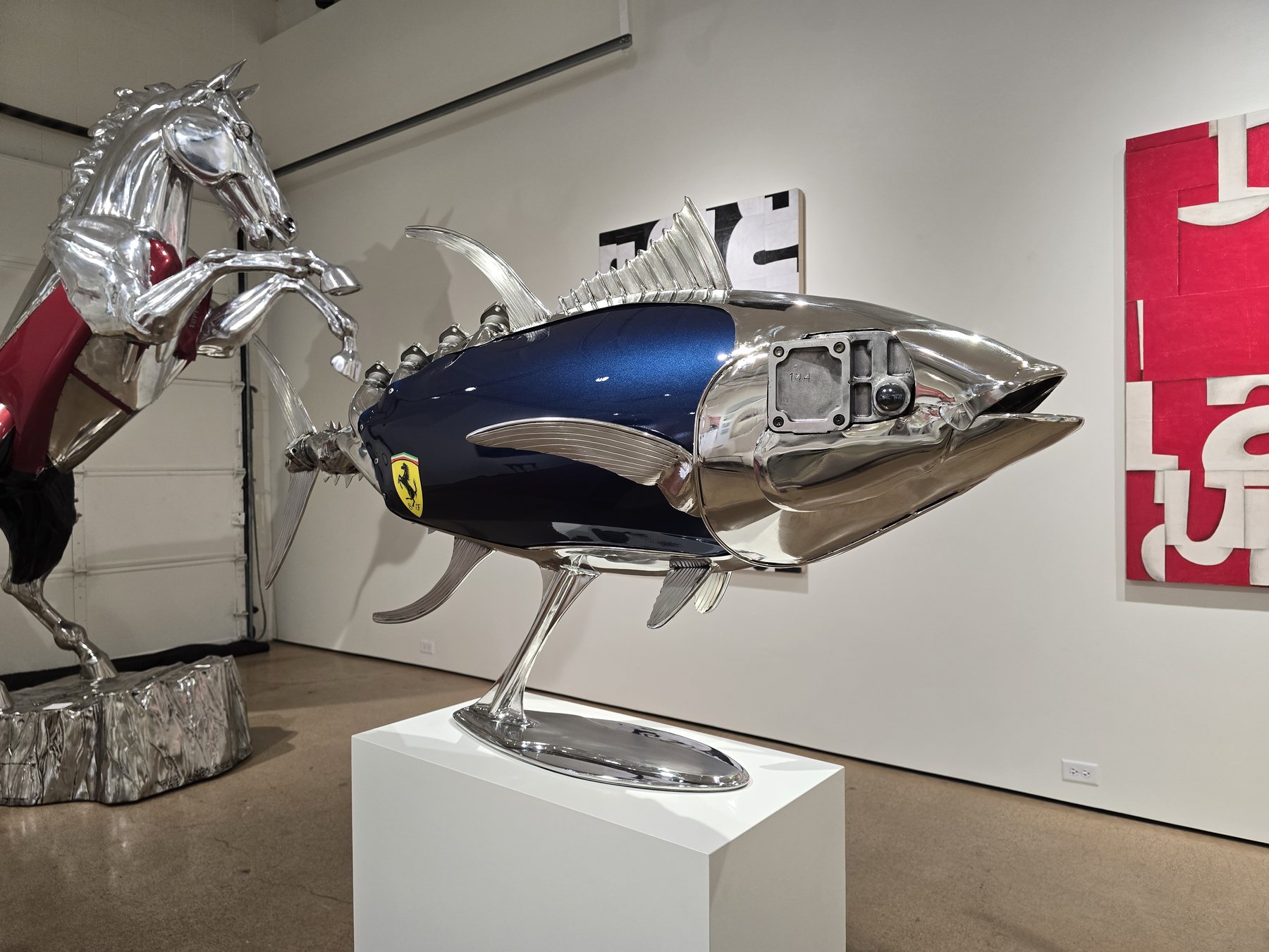 Casa Ferrari Arte sculpture displayed in a gallery installation